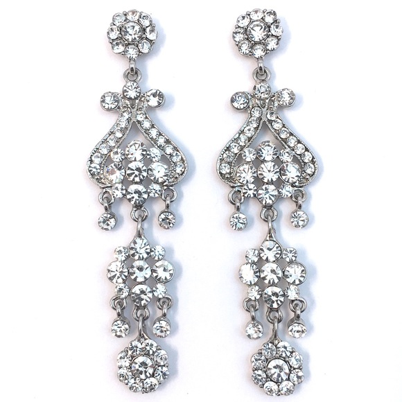 Swarovski Crystal Chandelier Occasion Earrings - Picture 2 of 3